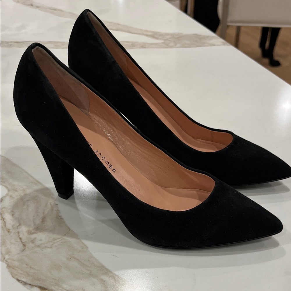 Marc Jacobs Classic Black Suede 3.5” Heels